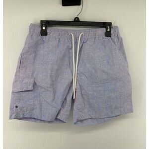 Rainforest Men's Comfort Stretch Drawstring Cargo Shorts Periwinkle Blue Small